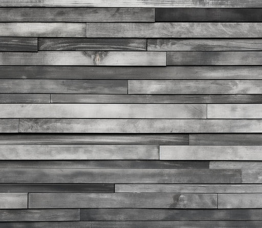 Horizontal Wood Effect Mural Wallpaper | Aged Grey Planks