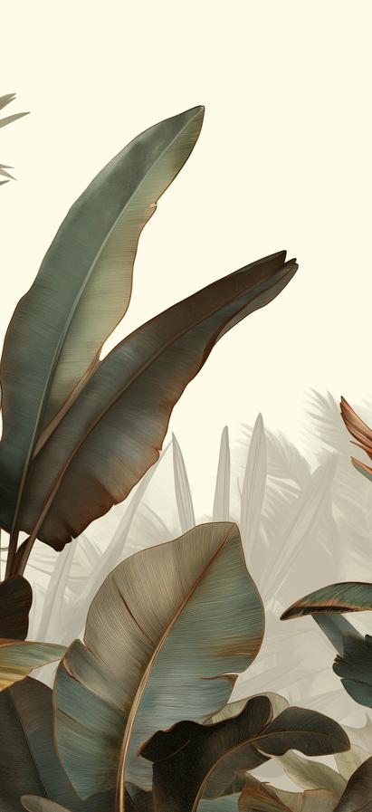 Wild Jungle Wallpaper | Large Green Toned Leaves
