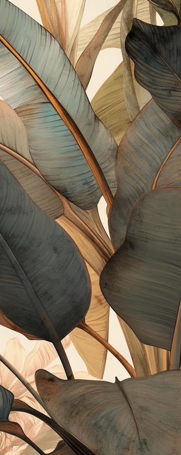 Tropical Jungle Mural Wallpaper | Green and Brown Tones