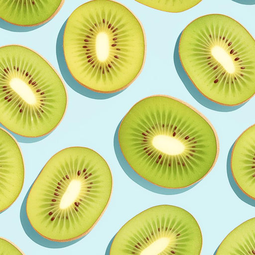 Kiwi Mural Wallpaper | Pastel Blue Background