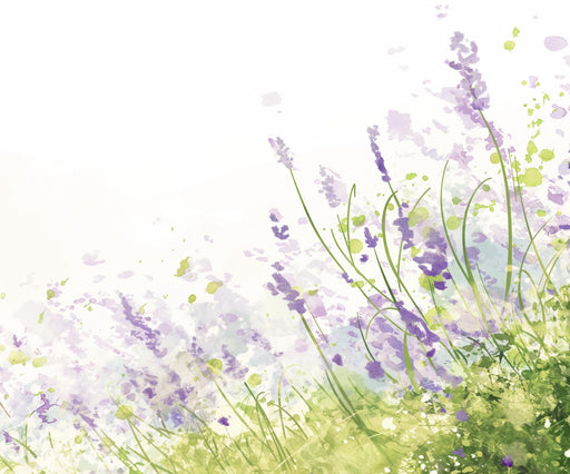 Lavender Mural Wallpaper | Pastel Tone Painting Style