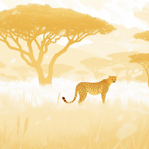 Leopard Mural Wallpaper | Yellow Savannah