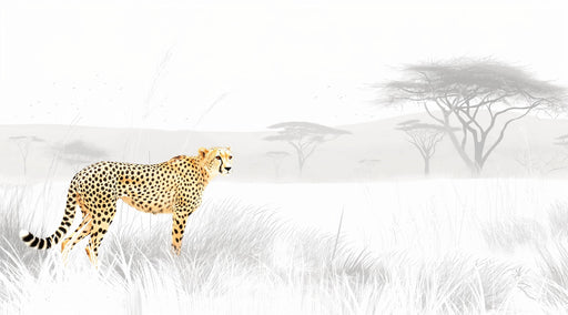 Leopard Wallpaper | Monochrome Savannah