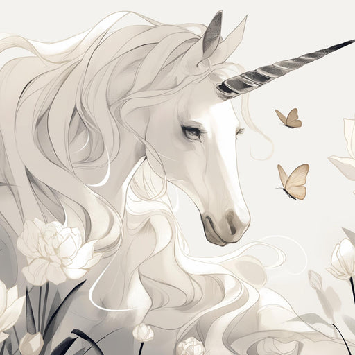 Unicorn Mural Wallpaper | Soft Colors