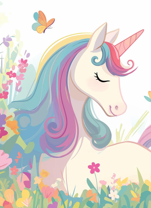 Unicorn Mural Wallpaper | Rainbow Mane