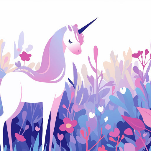 Unicorn Mural Wallpaper | Panoramic Drawing