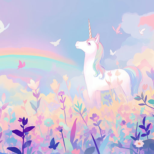 Unicorn Mural Wallpaper | Butterflies