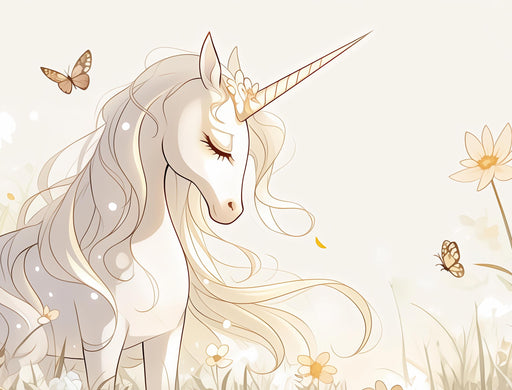 Unicorn Wallpaper | Golden Butterflies