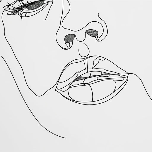 Line Art Mural Wallpaper | Expression