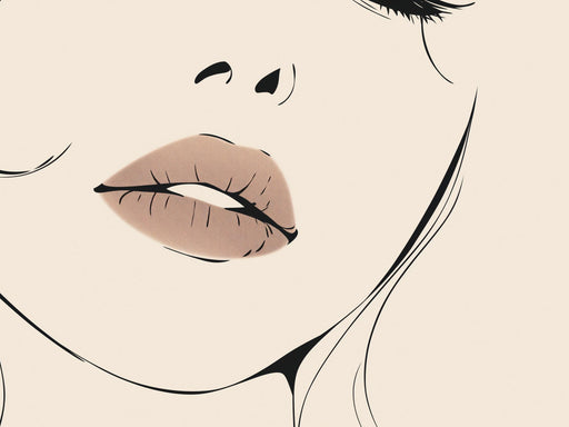 Line Art Mural Wallpaper | French Kiss