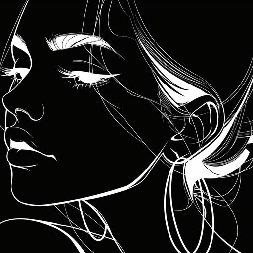 Line Art Mural Wallpaper | The Woman