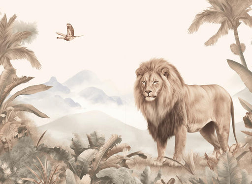 Lion Mural Wallpaper | Jungle