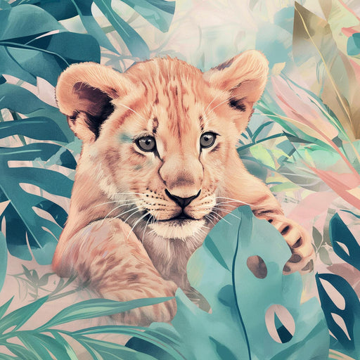 Lion Cub Mural Wallpaper | King of the Jungle