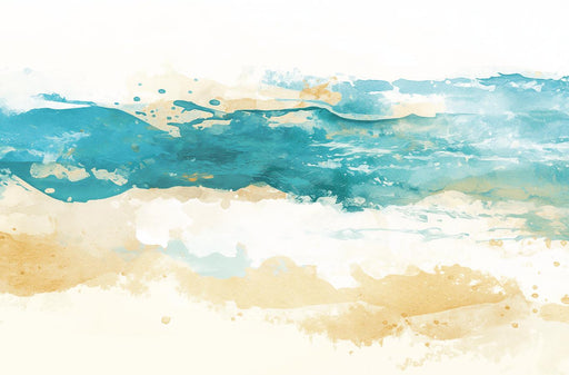 Ocean and Beach Mural Wallpaper | Waves and Sand