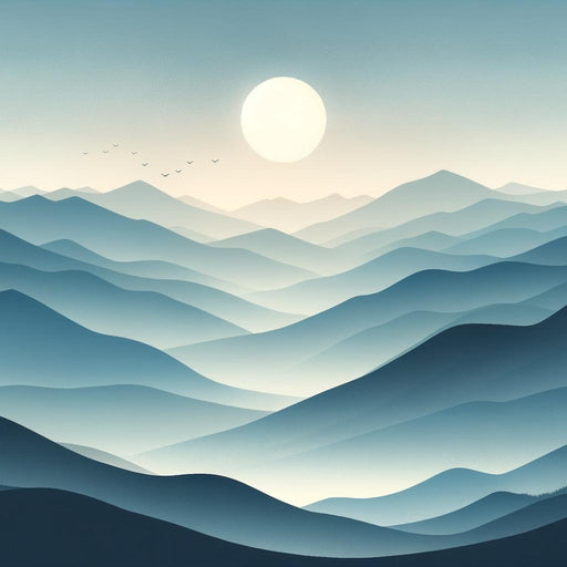 Mountain Wallpaper | Sunset with Blue Mountain Relief