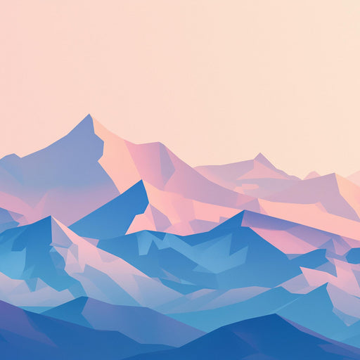 Mountain Mural Wallpaper | Between Pink and Blue