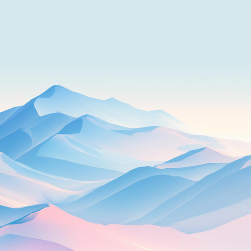 Mountain Wallpaper | Pastel Blue Pink