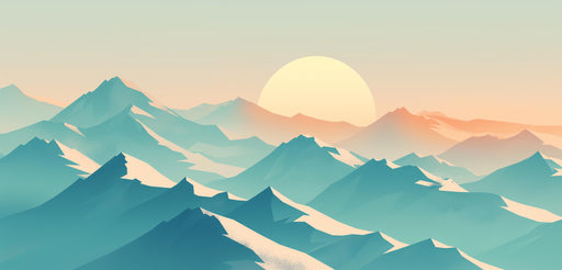 Mountain Mural Wallpaper | Pastel Sun