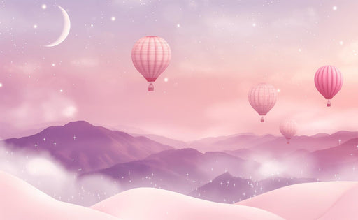 Hot Air Balloon Mural Wallpaper | Enchanted Landscape