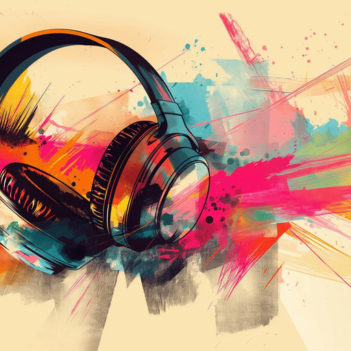 Music Wallpaper | Graffiti Style Headphones