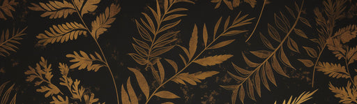 Black and Gold Mural Wallpaper | Various and Diverse Foliage