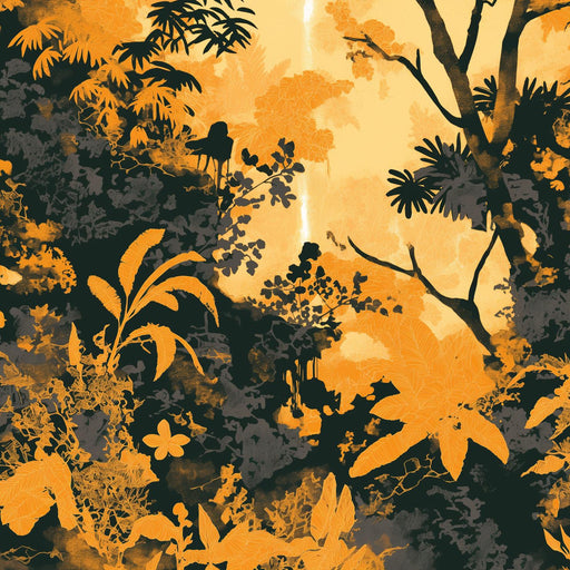 Black and Gold Mural Wallpaper | Exotic Forest