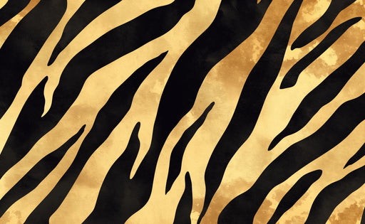 Black and Gold Mural Wallpaper | Tiger Stripes