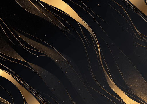 Black and Gold Mural Wallpaper | Waves and Movements
