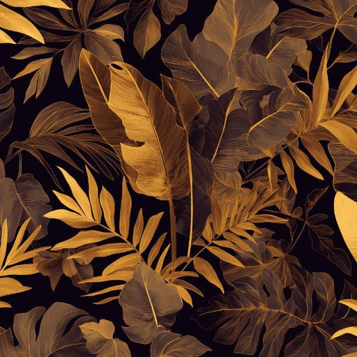 Black and Gold Mural Wallpaper | Vintage Floral Patterns