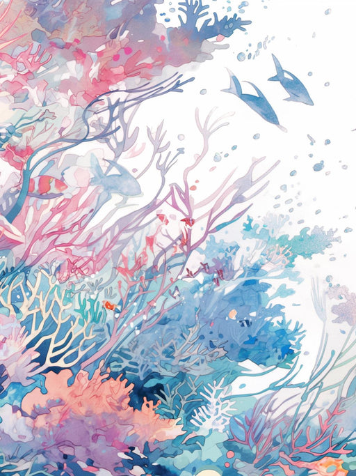 Ocean Mural Wallpaper | Coral Heart
