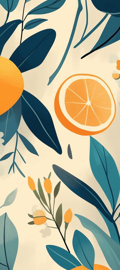 Orange Mural Wallpaper | Colorful Blend