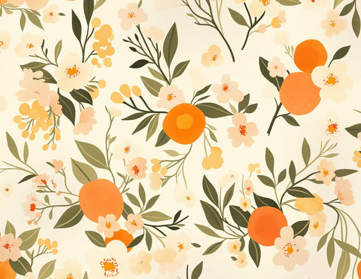 Orange Wallpaper | Orange Leaves and Flowers