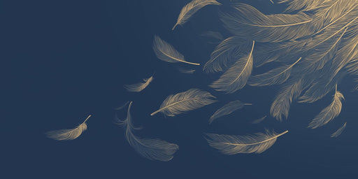 Feather Mural Wallpaper | Intense Blue