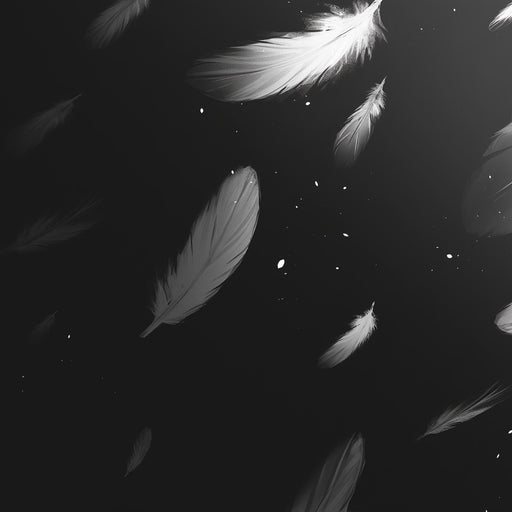 Feather Mural Wallpaper | Monochrome in Black and White