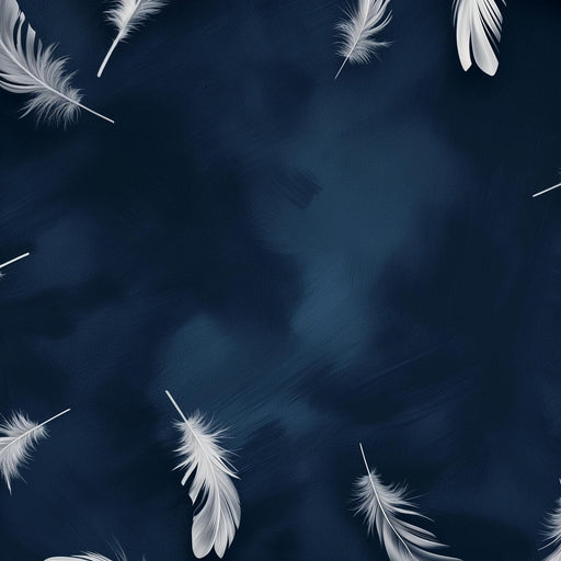 Feather Wallpaper | White Feathers on Blue Textured Background