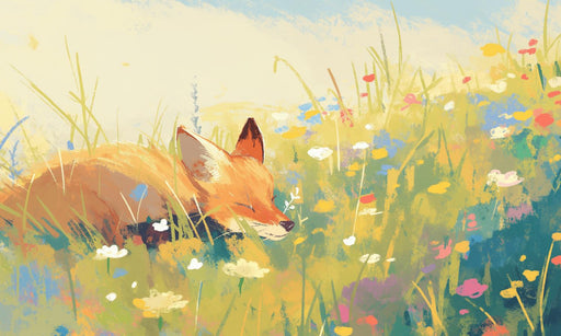 Fox Mural Wallpaper | Pastel Paint