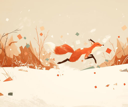 Fox Wallpaper | Jumps in the Snow