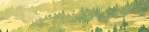 Pine Tree Mural Wallpaper | Shades of Green