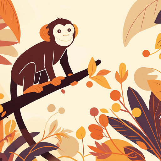 Monkey Wallpaper | Yellow Orange Vegetation