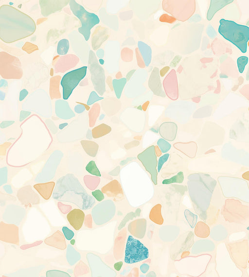 Terrazzo Mural Wallpaper | Hand-drawn Outlines