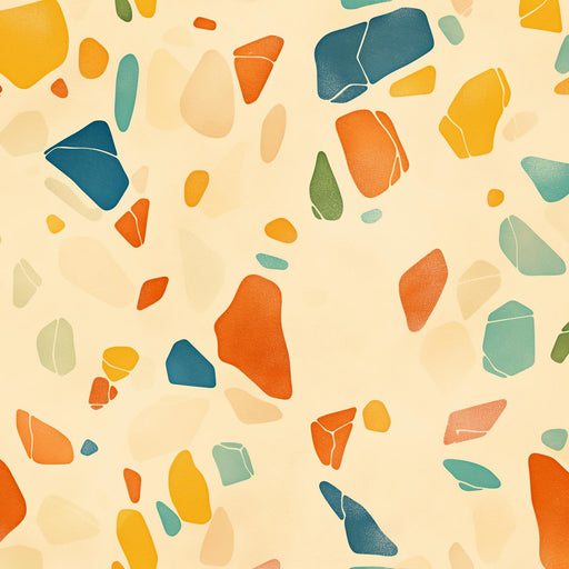 Terrazzo Mural Wallpape | Colorful Fracture