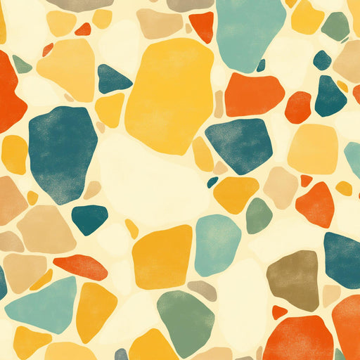 Terrazzo Mural Wallpaper | Mustard