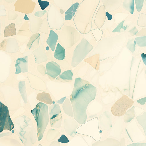 Terrazzo Mural Wallpaper | Seafoam Green