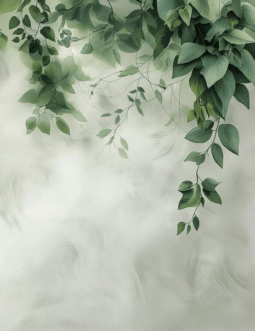 Headboard Mural Wallpaper | Leaves and Mystery