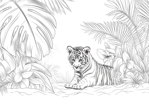 Tiger Mural Wallpaper | In the heart of the jungle
