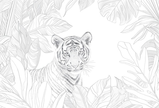 Tiger Wallpaper | Monochrome Black and White
