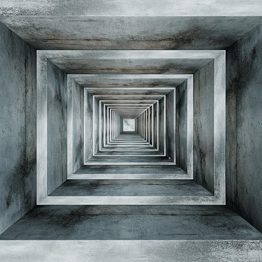 Mural Wallpaper Optical Illusion | Infinite Hallway