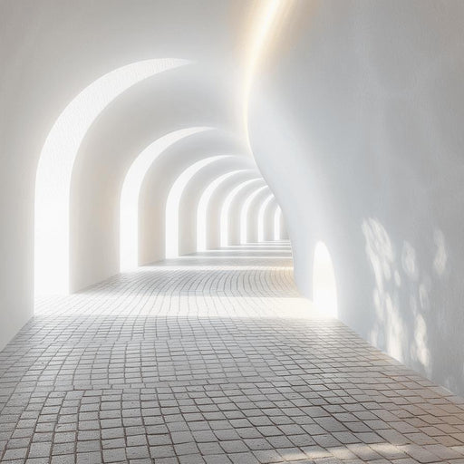 Mural Wallpaper Optical Illusion | Hallway to the Light