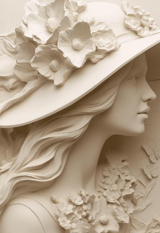 Mural Wallpaper Optical Illusion | Profile of a Woman