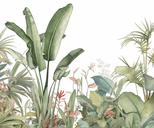Tropical Mural Wallpaper | Lush and Colorful Vegetation